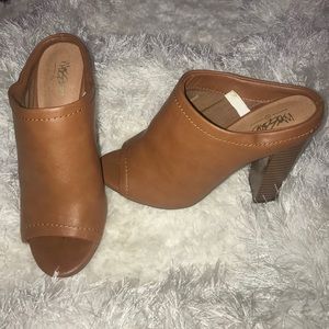 Mossimo • Brown Slip-on Mules